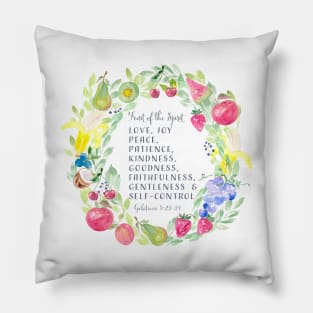 The Fruit of the spirit Watercolor Art |  Christian Art Pillow