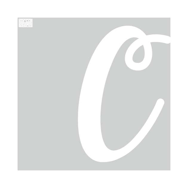 Letter C Elegant Cursive Calligraphy Initial Monogram by porcodiseno