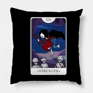 Strength  - Marceline The Vampire Queen Tarot Card Pillow