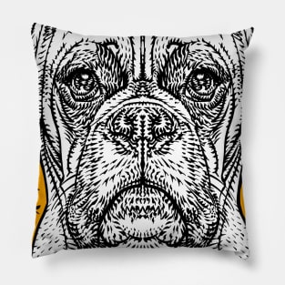 BOXER ink portrait Pillow