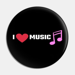 I Love Music/I Heart Music Pin