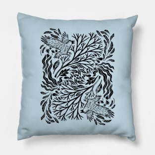 birds in the forest Pillow