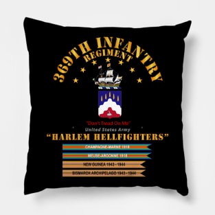 369th Infantry Regiment - Harlem Hellfighters w Streamers Pillow