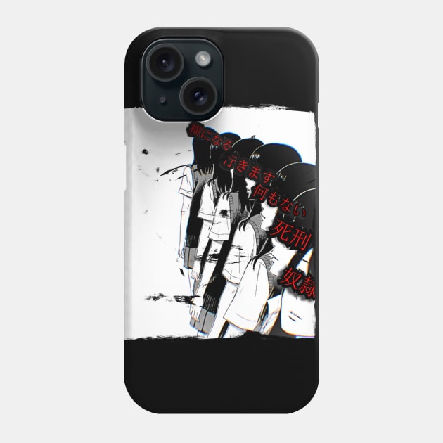 Anime Girls in a Row Phone Case by valival