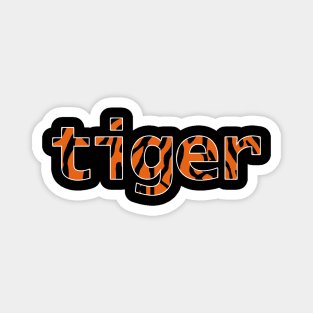 Tiger Print Typography Text Magnet