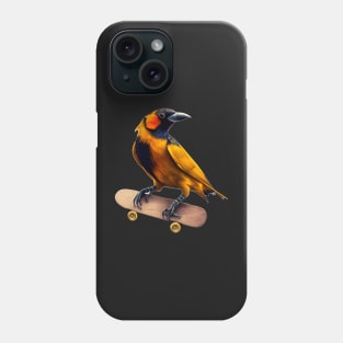 Venezuelan Troupial on a Skateboard Phone Case