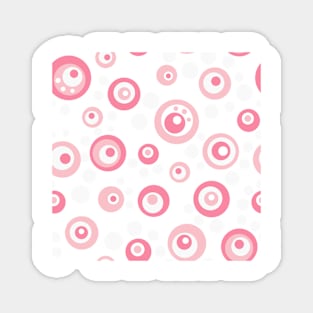 Pink circles pattern Magnet