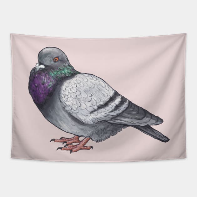 Fat Pigeon Tapestry by Jewelia