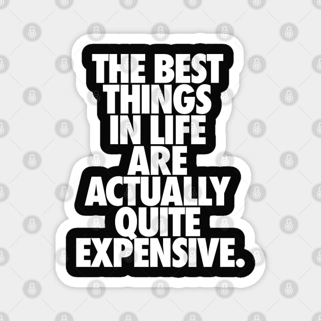 Demotivational quote. The best things in life.. Magnet by ölümprints