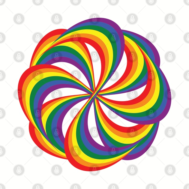 Rainbow Pride Swirl by DQDesigns By Chele