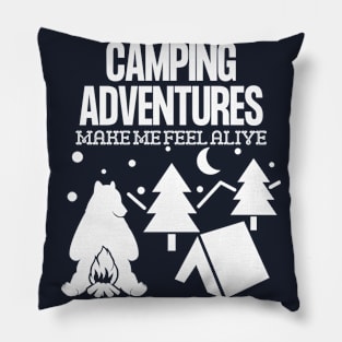 Camping Adventures Camper Gift Pillow