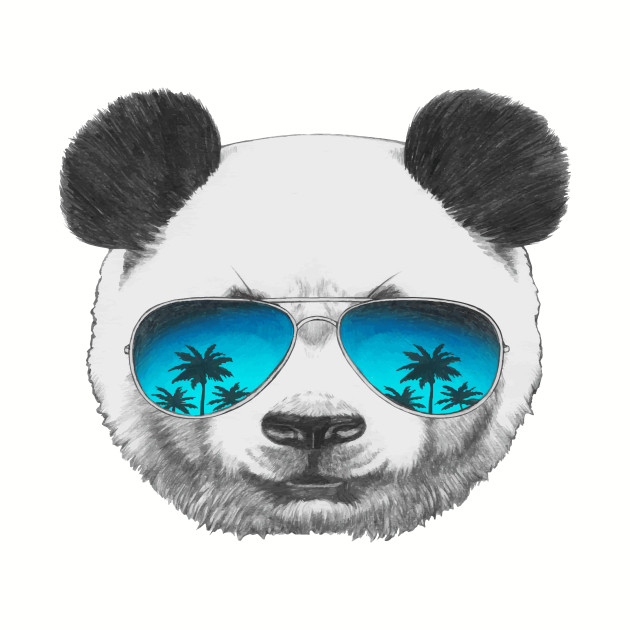 Панда в очках картинка