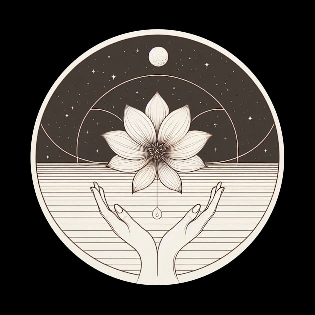 spiritual hippie calming peaceful flower illustration by Anthony88