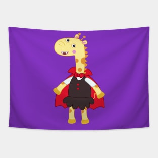 Sunny Giraffe - Vampire costume for Halloween Tapestry