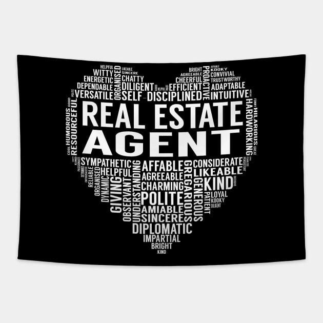 Real Estate Agent Heart Tapestry by LotusTee