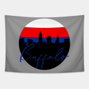 Buffalo Skyline Football Colors Tapestry