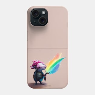 Axolotl fighting with love Phone Case