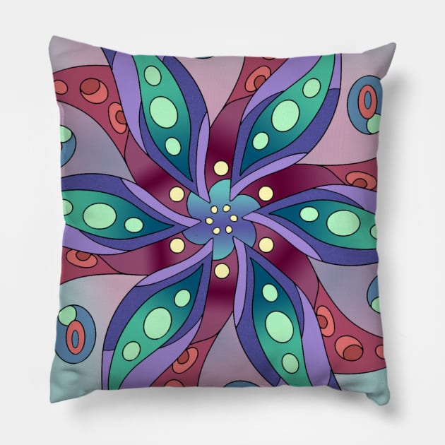 Symmetric Print B Pillow by SoraLorr