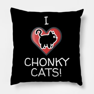 I Heart Chonky Cats! Pillow