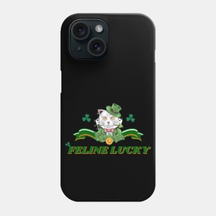 (MD23Pat002e)-Feline lucky clear Phone Case