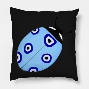 Evil Eye Ladybug sticker Pillow