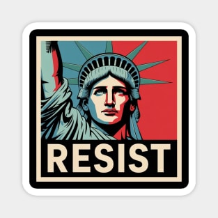 Retro Vintage Resist Statue of Liberty Magnet