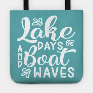 Lake Days and Boat Waves Camping Tote