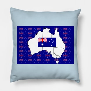 Australia surrounded with the Australian flag Pillow