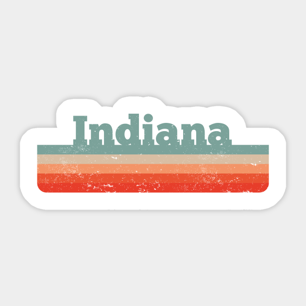 Vintage Indiana Distressed Retro 80s 90s - Usa - Sticker