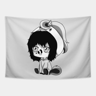 creepypasta unicorn (laughing jack) Tapestry