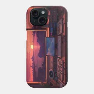 DJ Console DJ Set Computer Sunrise Phone Case