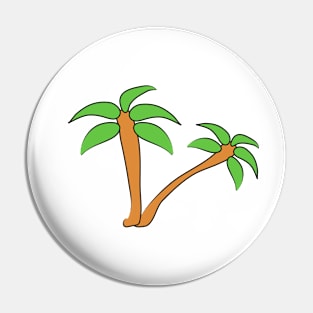 2 exotic palms. Paradise Island. Vacation. Recreation. Journey. Traveler. Tree. Plant. Pin