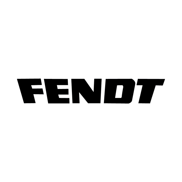 Fendt Tractor Logo Text Black by TractorsLovers