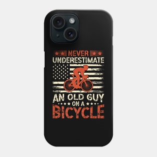 Never Underestimate A Old man With A Bicycle Phone Case