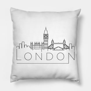 London Minimal Skyline Pillow