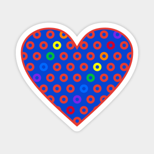 Phish Donuts Pride Heart Magnet