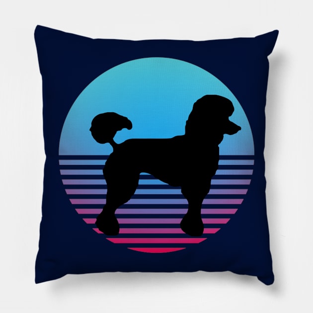 poodle cold sunset retro Pillow by artbleed