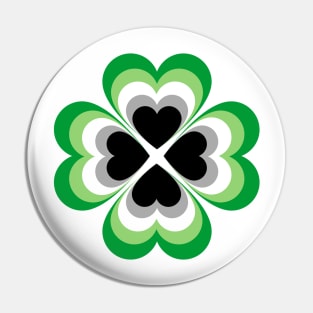 Aro clover hearts Pin