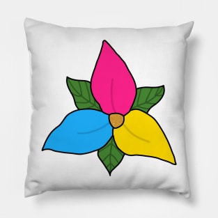 Pansexual pride flower Pillow