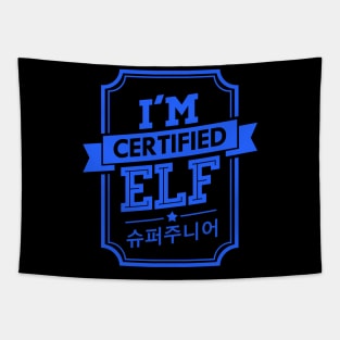 I'M CERTIFIED SUPER JUNIOR ELF Tapestry