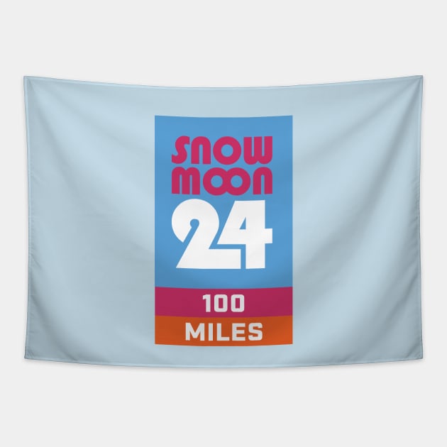 Snow Moon 24 - 100 Mile Finisher Tapestry by PodDesignShop