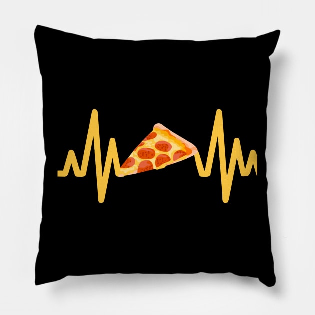 My Heart Beats for Pizza Pillow by MsFluffy_Unicorn