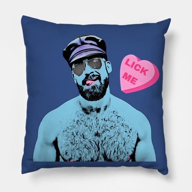 Lick Me (Candy Heart) Pillow by JasonLloyd