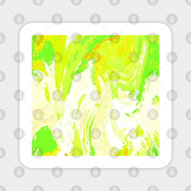 Contemporary Green Abstract Magnet by ImDEL