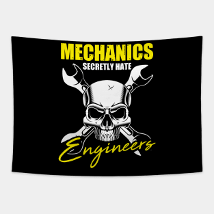 Funny Mechanic and Engineers Diesel Mechanic Quote  Mechanic Tapestry