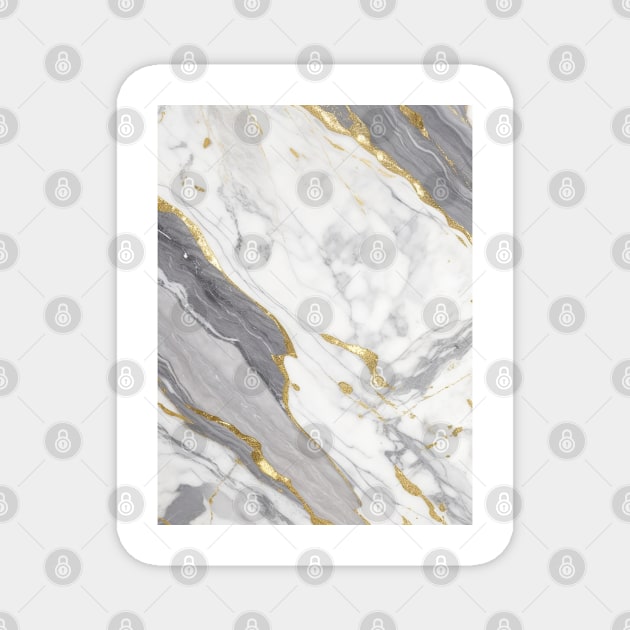 marble grey gradient Magnet by fleurdesignart