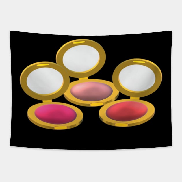 Blush Trio (Black Background) Tapestry by Art By LM Designs 
