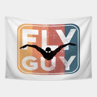 Retro Fly Guy Mens Swimming 1 Tapestry