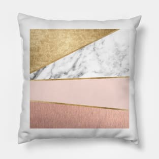 Spliced classic gold marble Pillow