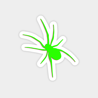 Neon Green and Pink Spider Magnet